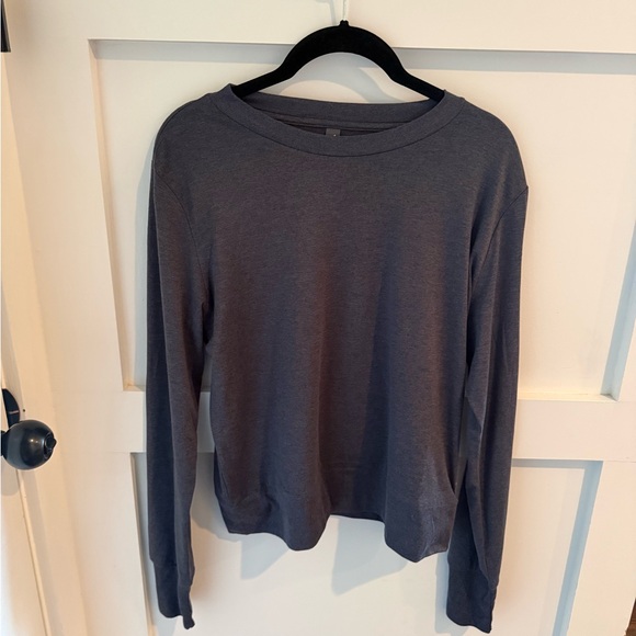 Vuori Tops - Vuori Long Sleeve Tee - Blue Gray Heathered